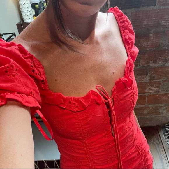 Hello Molly Red Mini Dress - Picture 7 of 10